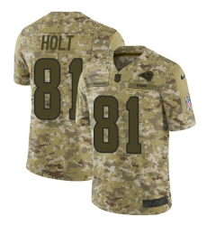 Men's Nike Los Angeles Rams #81 Torry Holt Limited Camo 2018 Salute to Service NFL Jersey