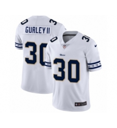 Men's Los Angeles Rams #30 Todd Gurley White Team Logo Cool Edition Jersey