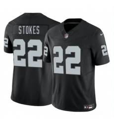 Men's Las Vegas Raiders #22 Eric Stokes Black 2025 F.U.S.E. Vapor Football Stitched Jersey