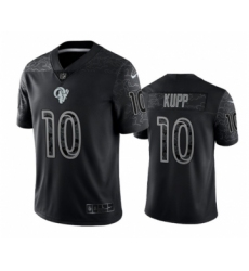 Men's Los Angeles Rams #10 Cooper Kupp Black Reflective Limited Stitched Football Jersey