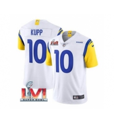 Men's Los Angeles Rams #10 Cooper Kupp White 2022 Super Bowl LVI Vapor Limited Stitched Jersey