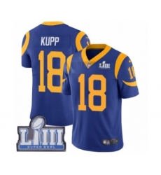 Men's Nike Los Angeles Rams #18 Cooper Kupp Royal Blue Alternate Vapor Untouchable Limited Player Super Bowl LIII Bound NFL Jersey