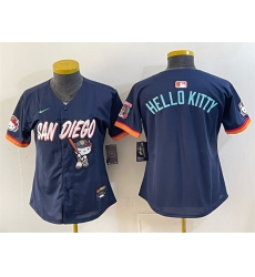 Youth San Diego Padres X Hello Kitty Obsidian 2026 City Connect Stadium Stitched Baseball Jersey