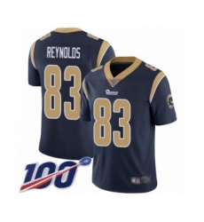 Men's Los Angeles Rams #83 Josh Reynolds Navy Blue Team Color Vapor Untouchable Limited Player 100th Season Football Jersey