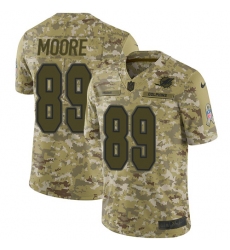 Men's Nike Miami Dolphins #89 Nat Moore Limited Camo 2018 Salute to Service NFL Jersey