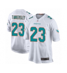 Men's Miami Dolphins #23 Cordrea Tankersley Game White Football Jersey
