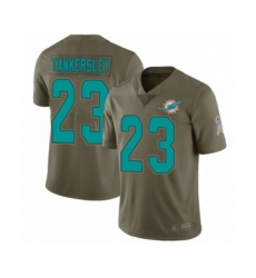 Youth Miami Dolphins #23 Cordrea Tankersley Limited Olive 2017 Salute to Service Football Jersey