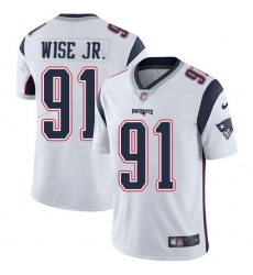Youth Nike New England Patriots #91 Deatrich Wise Jr White Vapor Untouchable Limited Player NFL Jersey