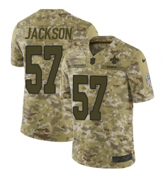 Men's Nike New Orleans Saints #57 Rickey Jackson Limited Camo 2018 Salute to Service NFL Jersey