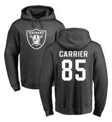 NFL Nike Oakland Raiders #85 Derek Carrier Ash One Color Pullover Hoodie