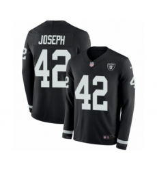 Men's Nike Oakland Raiders #42 Karl Joseph Limited Black Therma Long Sleeve NFL Jersey