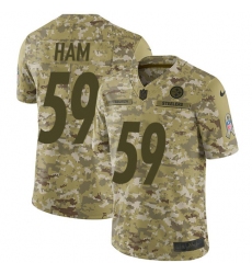 Men's Nike Pittsburgh Steelers #59 Jack Ham Limited Camo 2018 Salute to Service NFL Jersey