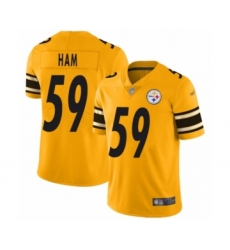 Women's Pittsburgh Steelers #59 Jack Ham Limited Gold Inverted Legend Football Jersey