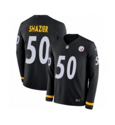 Youth Nike Pittsburgh Steelers #50 Ryan Shazier Limited Black Therma Long Sleeve NFL Jersey