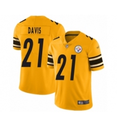 Men's Pittsburgh Steelers #21 Sean Davis Limited Gold Inverted Legend Football Jersey
