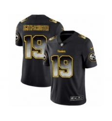 Men's Pittsburgh Steelers #19 JuJu Smith-Schuster Black Smoke Fashion Limited Jersey