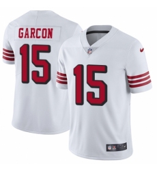 Men's Nike San Francisco 49ers #15 Pierre Garcon Limited White Rush Vapor Untouchable NFL Jersey