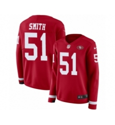 Women's Nike San Francisco 49ers #51 Malcolm Smith Limited Red Therma Long Sleeve NFL Jersey