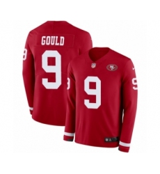 Men's Nike San Francisco 49ers #9 Robbie Gould Limited Red Therma Long Sleeve NFL Jersey