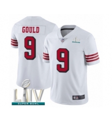 Youth San Francisco 49ers #9 Robbie Gould Limited White Rush Vapor Untouchable Super Bowl LIV Bound Football Jersey