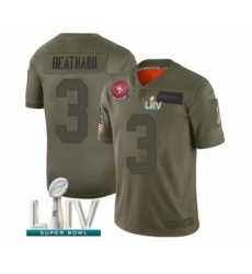 Youth San Francisco 49ers #3 C. J. Beathard Limited Olive 2019 Salute to Service Super Bowl LIV Bound Football Jersey