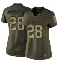 Women's Nike Tampa Bay Buccaneers #28 Vernon Hargreaves III Elite Green Salute to Service NFL Jersey