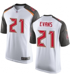 Men's Nike Tampa Bay Buccaneers #21 Justin Evans Elite White NFL Jersey