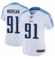 Women's Nike Tennessee Titans #91 Derrick Morgan White Vapor Untouchable Limited Player NFL Jersey