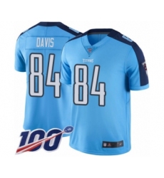 Youth Tennessee Titans #84 Corey Davis Limited Light Blue Rush Vapor Untouchable 100th Season Football Jersey