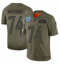 Men's Tennessee Titans #74 Bruce Matthews Limited Camo 2019 Salute to Service Football Jersey