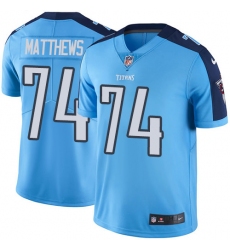 Youth Nike Tennessee Titans #74 Bruce Matthews Light Blue Team Color Vapor Untouchable Limited Player NFL Jersey