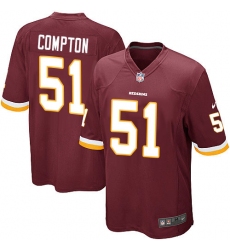 Men's Nike Washington Redskins #51 Will Compton Game Burgundy Red Team Color NFL Jersey