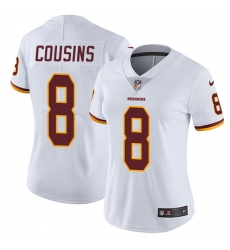 Women's Nike Washington Redskins #8 Kirk Cousins Elite White NFL Jersey