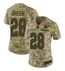 Women's Nike Washington Redskins #28 Darrell Green Limited Camo 2018 Salute to Service NFL Jersey
