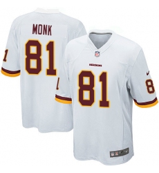 Men's Nike Washington Redskins #81 Art Monk Game White NFL Jersey