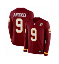 Youth Nike Washington Redskins #9 Sonny Jurgensen Limited Burgundy Therma Long Sleeve NFL Jersey