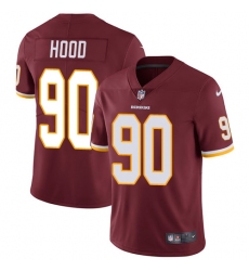 Youth Nike Washington Redskins #90 Ziggy Hood Elite Burgundy Red Team Color NFL Jersey