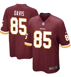 Men's Nike Washington Redskins #85 Vernon Davis Game Burgundy Red Team Color NFL Jersey
