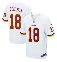 Men's Nike Washington Redskins #18 Josh Doctson Elite White NFL Jersey
