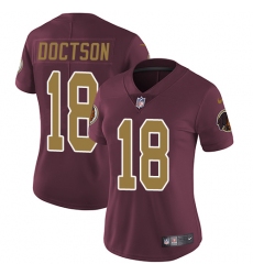 Women's Nike Washington Redskins #18 Josh Doctson Elite Burgundy Red/Gold Number Alternate 80TH Anniversary NFL Jersey