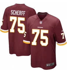 Men's Nike Washington Redskins #75 Brandon Scherff Game Burgundy Red Team Color NFL Jersey