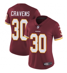 Women's Nike Washington Redskins #30 Su'a Cravens Burgundy Red Team Color Vapor Untouchable Limited Player NFL Jersey