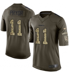 Men's Nike Washington Redskins #11 Terrelle Pryor Elite Green Salute to Service NFL Jersey