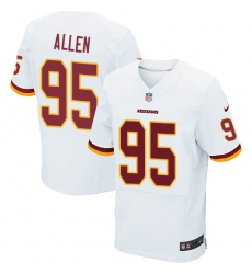 Men's Nike Washington Redskins #95 Jonathan Allen Elite White NFL Jersey