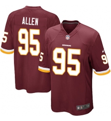 Men's Nike Washington Redskins #95 Jonathan Allen Game Burgundy Red Team Color NFL Jersey