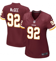 Women's Nike Washington Redskins #92 Stacy McGee Game Burgundy Red Team Color NFL Jersey