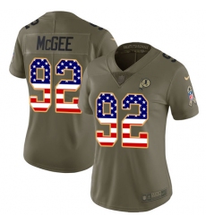 Women's Nike Washington Redskins #92 Stacy McGee Limited Olive/USA Flag 2017 Salute to Service NFL Jersey