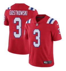 Men's Nike New England Patriots #3 Stephen Gostkowski Red Alternate Vapor Untouchable Limited Player NFL Jersey