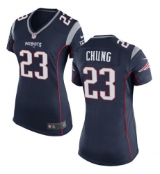 Women's Nike New England Patriots #23 Patrick Chung Game Navy Blue Team Color NFL Jersey