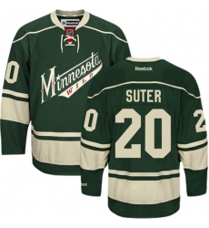 Men's Reebok Minnesota Wild #20 Ryan Suter Premier Green Third NHL Jersey
